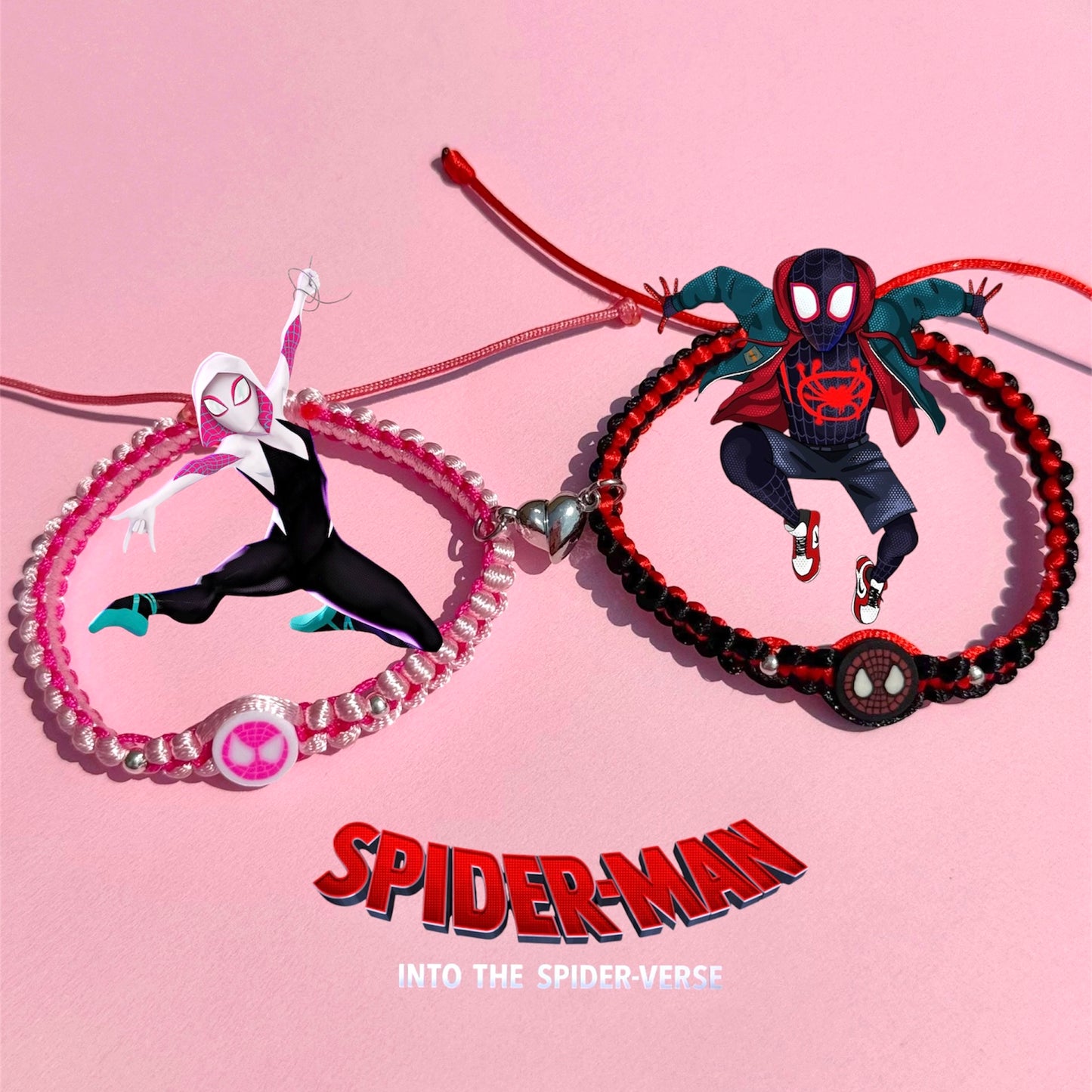 Pulseras Spiderman y Spidergwen + caja de regalo