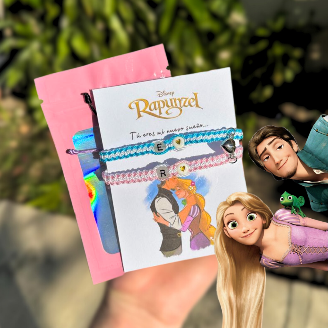 Pulseras Rapunzel y Flynn Personalizadas