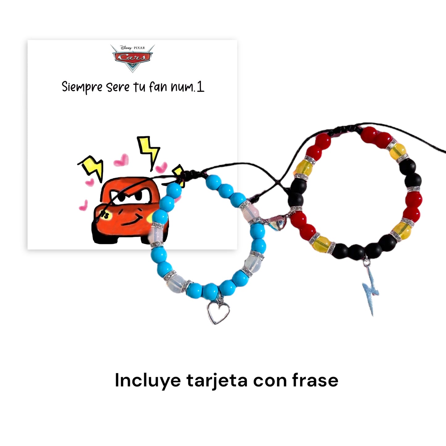 Dúo de Pulseras Rayo McQueen y Sally