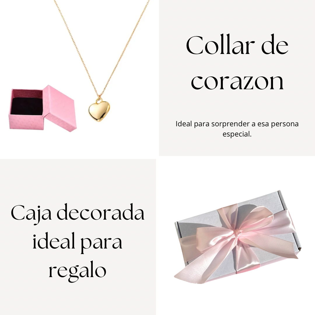 Collar Corazón Culpa Mia + caja regalo