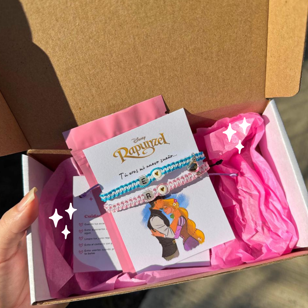 Pulseras Rapunzel y Flynn Personalizadas
