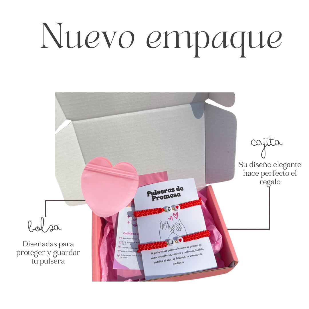 Pulseras de promesa + caja de regalo
