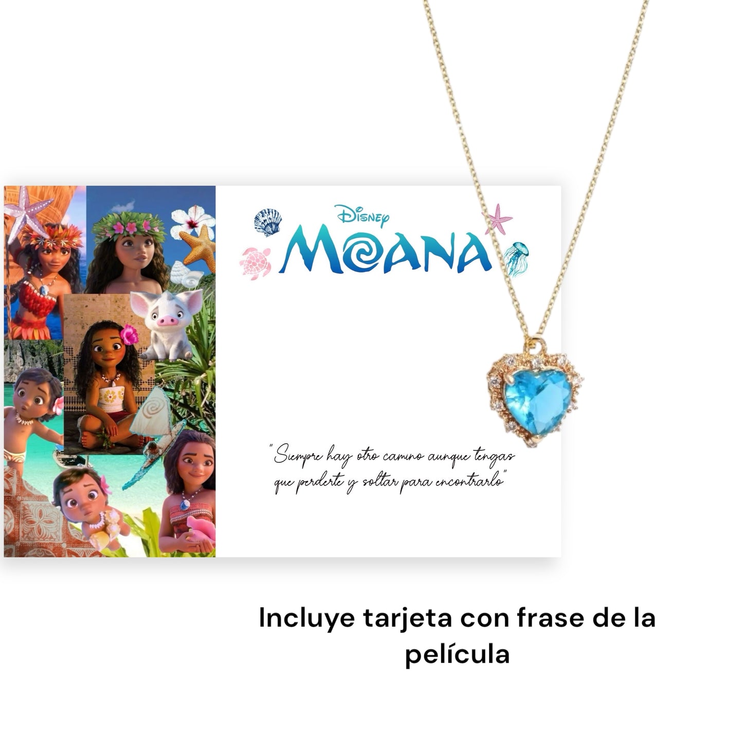 Collar Corazón Moana + caja