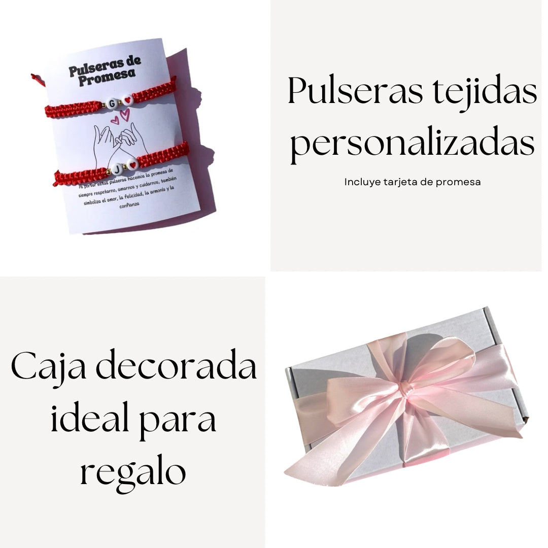 Pulseras de promesa + caja de regalo