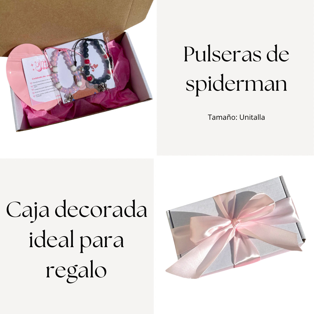 Pulseras Spiderman y MJ