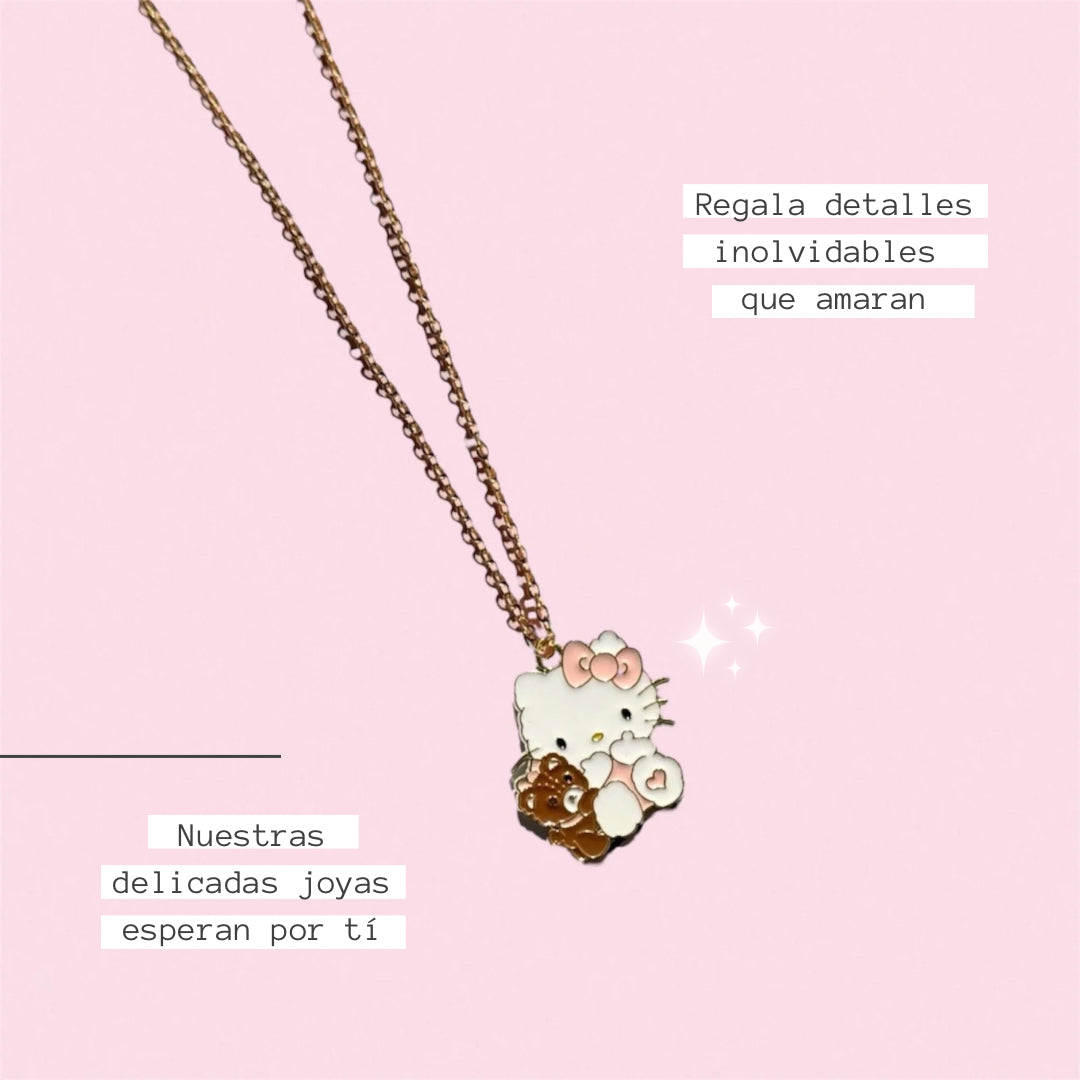 Collar Hello kitty + bolsa de regalo