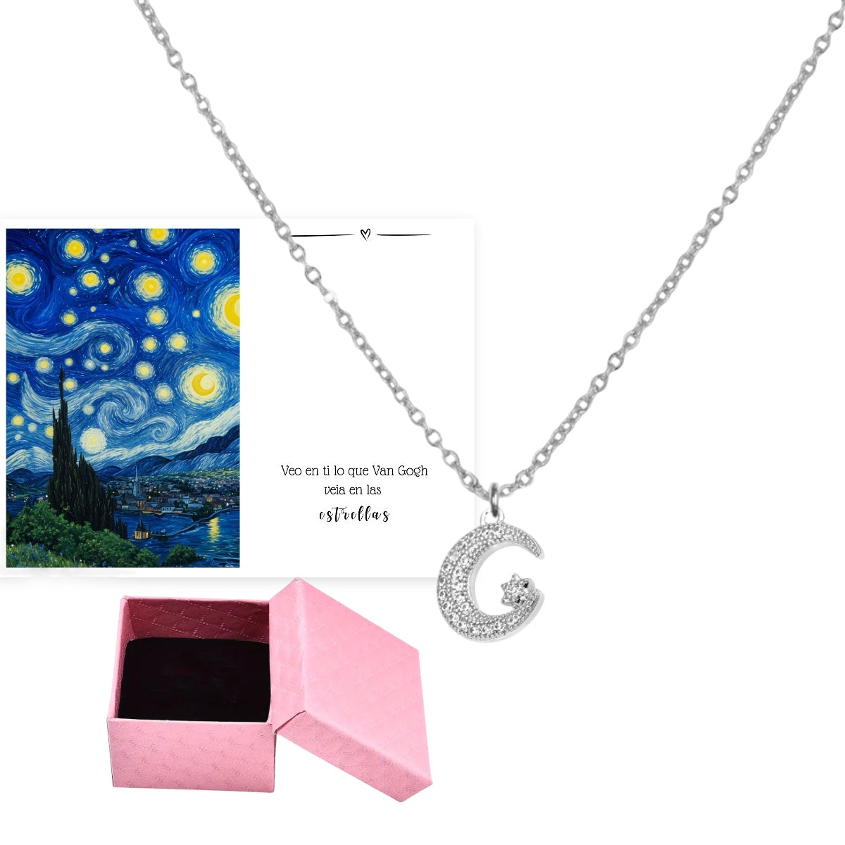 Collar Van Gogh + cajita de regalo
