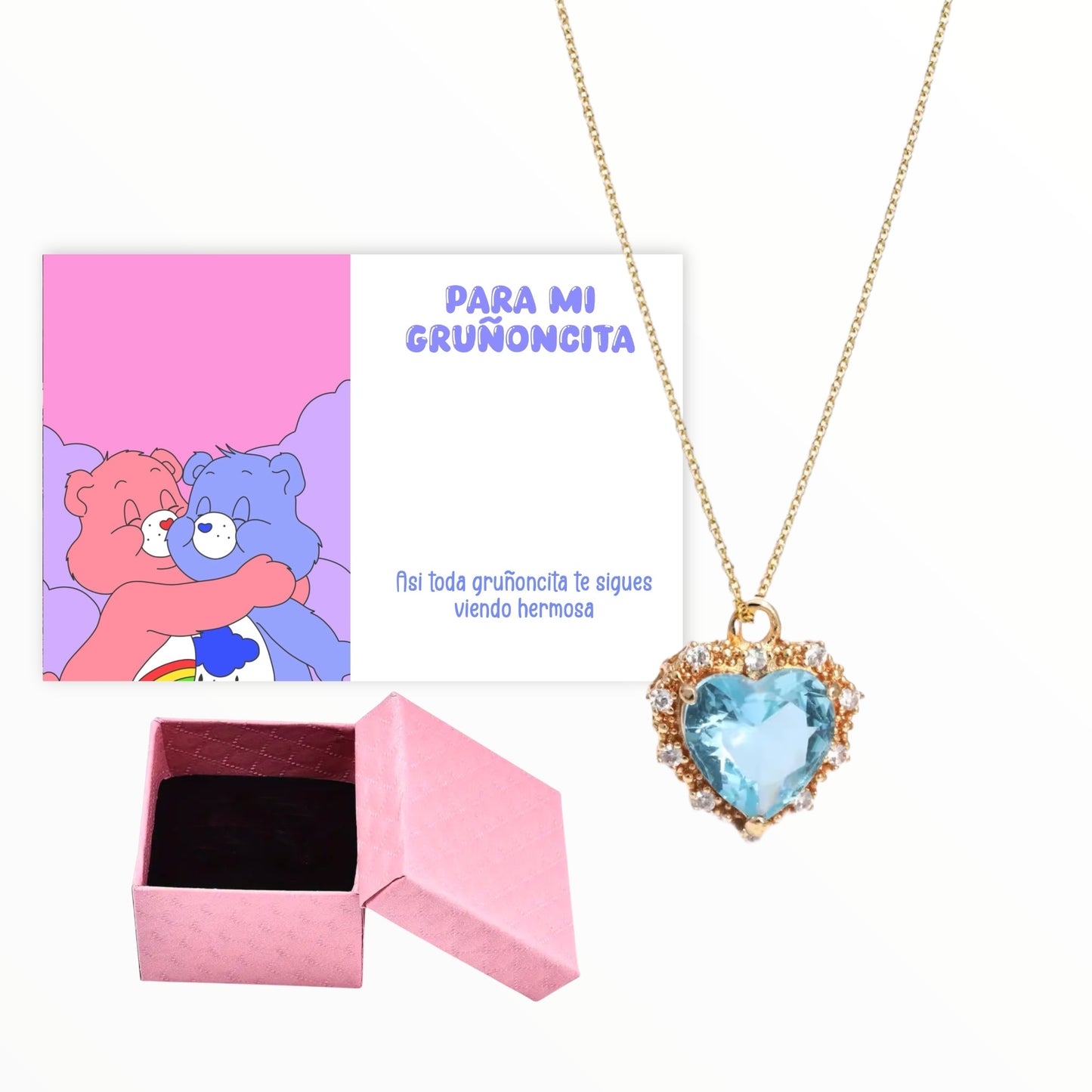 Collar osito cariñoso + caja