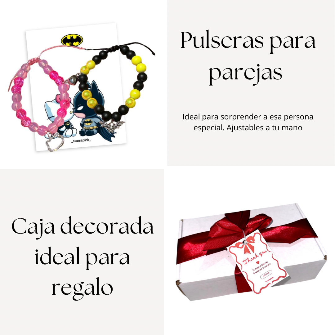 Pulseras de Batman x Hello Kitty