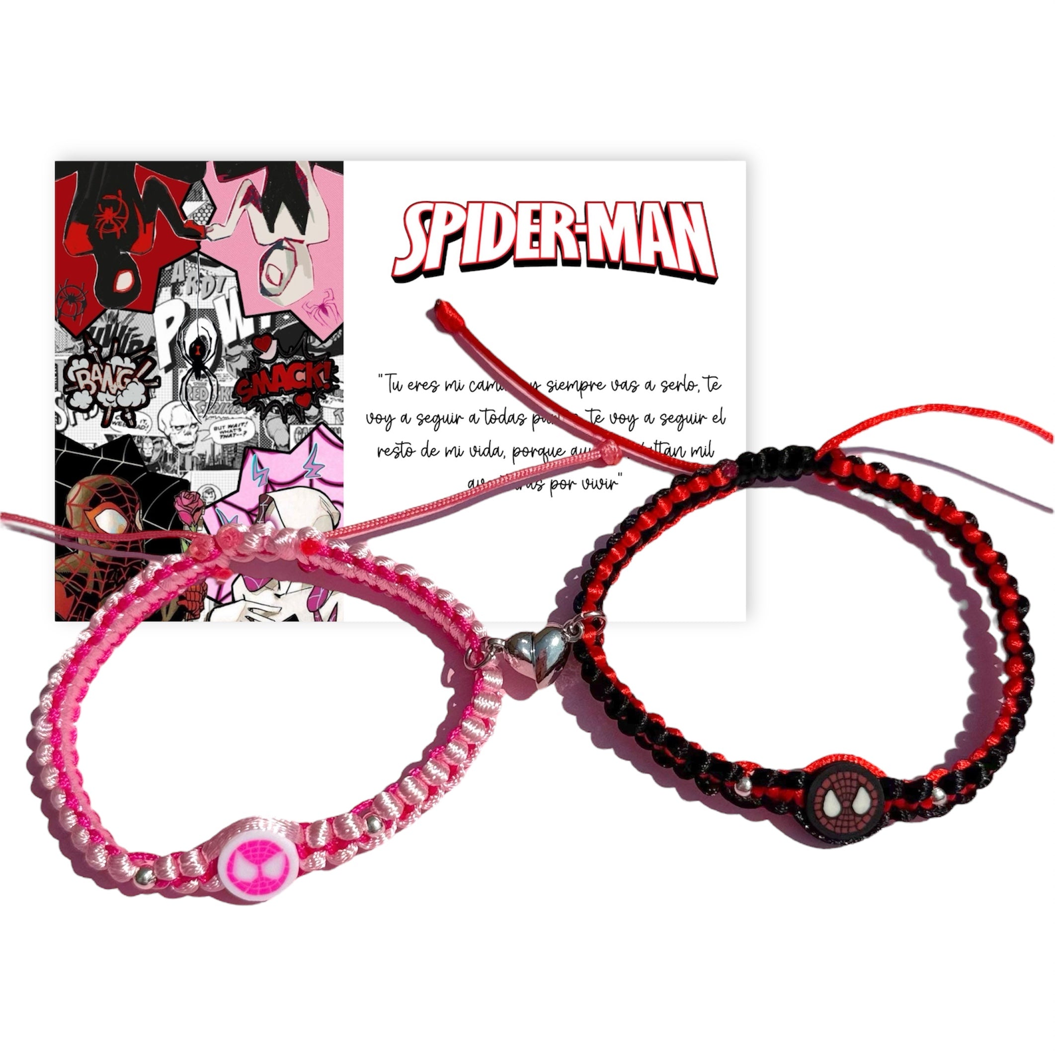 Pulseras De Spiderman Across The Spiderverse Para Parejas Sweet Pink pulseras-de-spiderman-across-the-spiderverse-para-parejas-sweet-pink