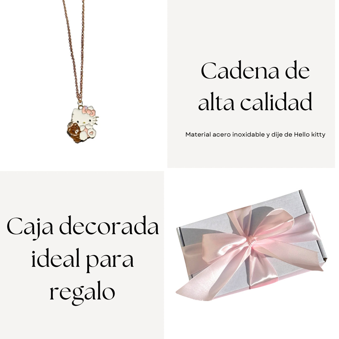 Collar Hello kitty + bolsa de regalo