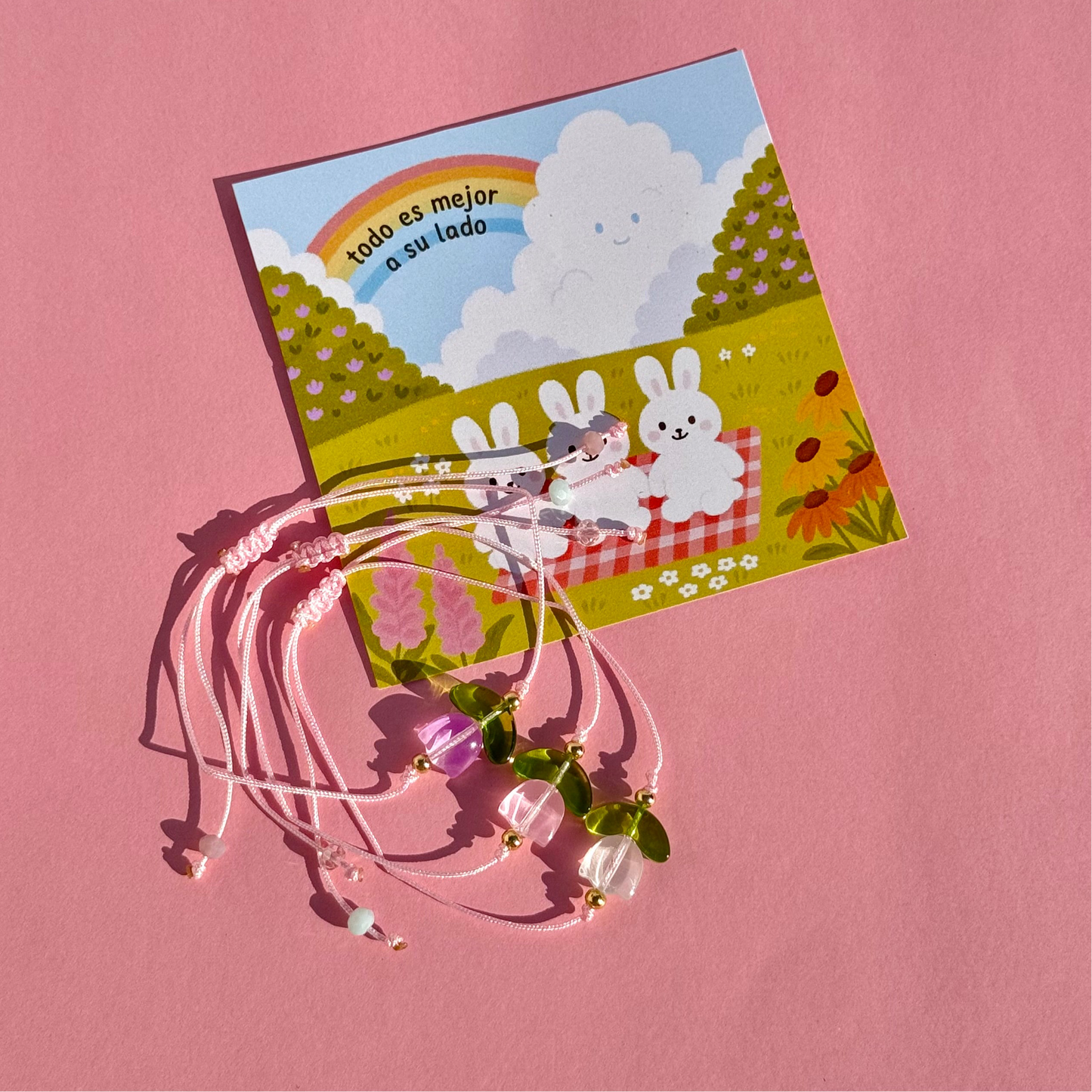 Pulseras tulipanes bff