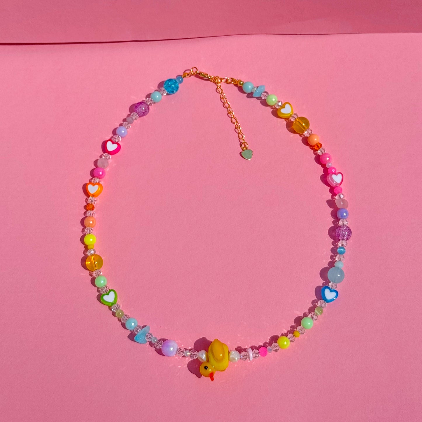 Collar Rainbow Duck Charm