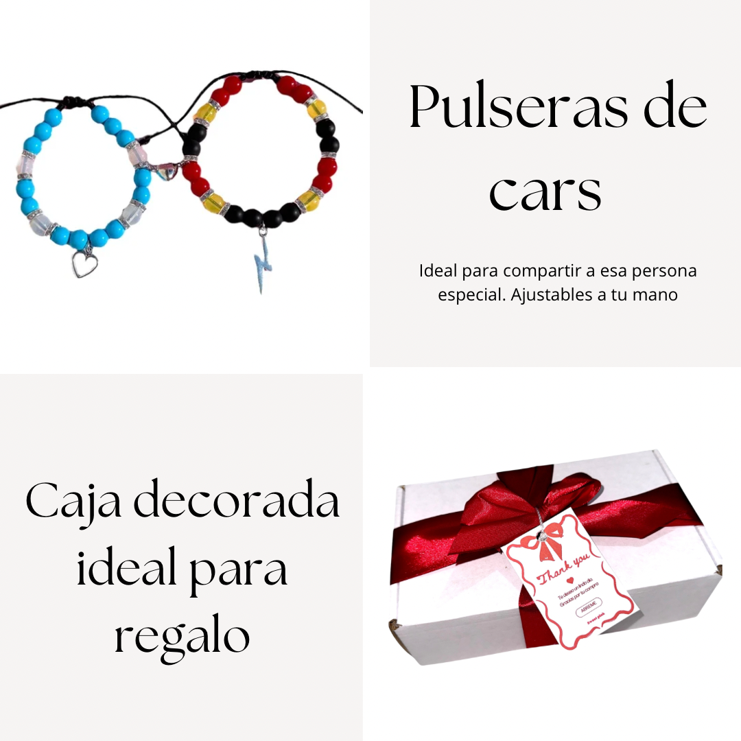 Dúo de Pulseras Rayo McQueen y Sally