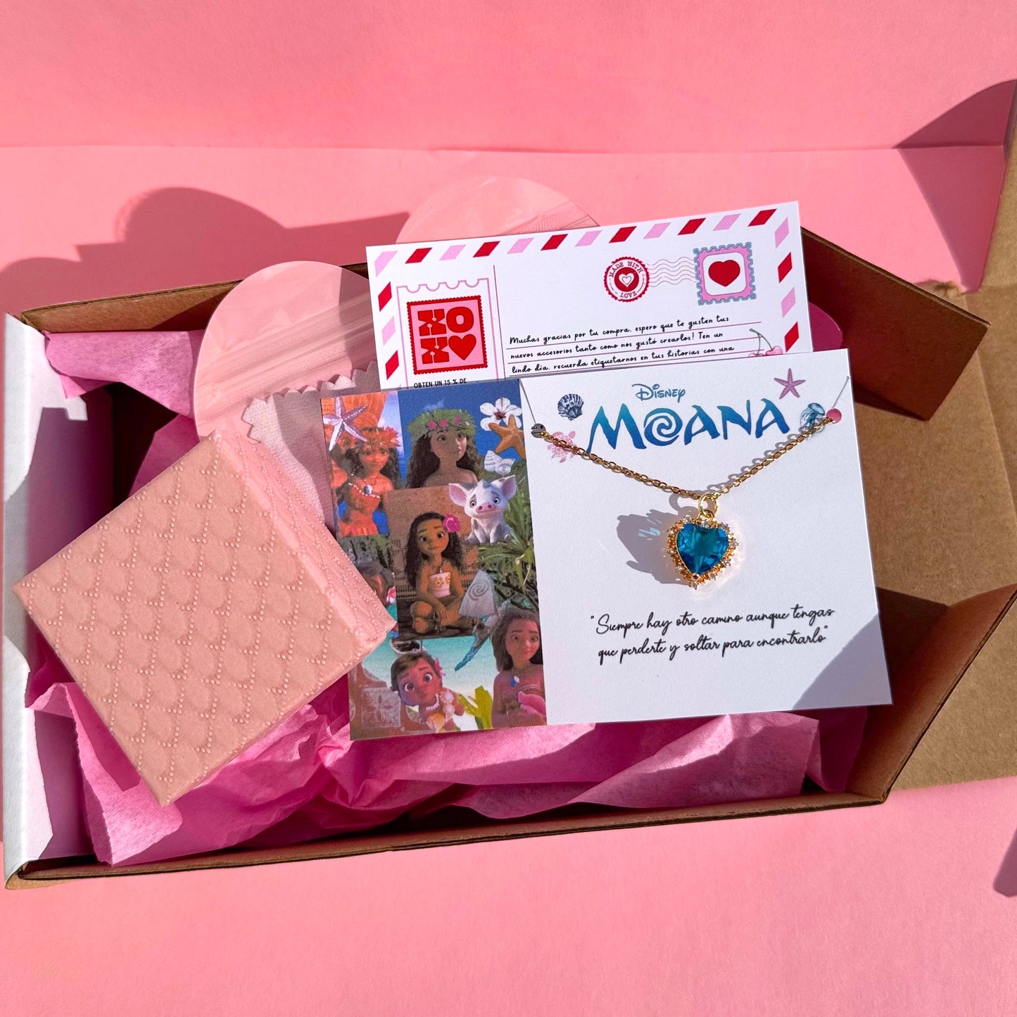 Collar Corazón Moana + caja