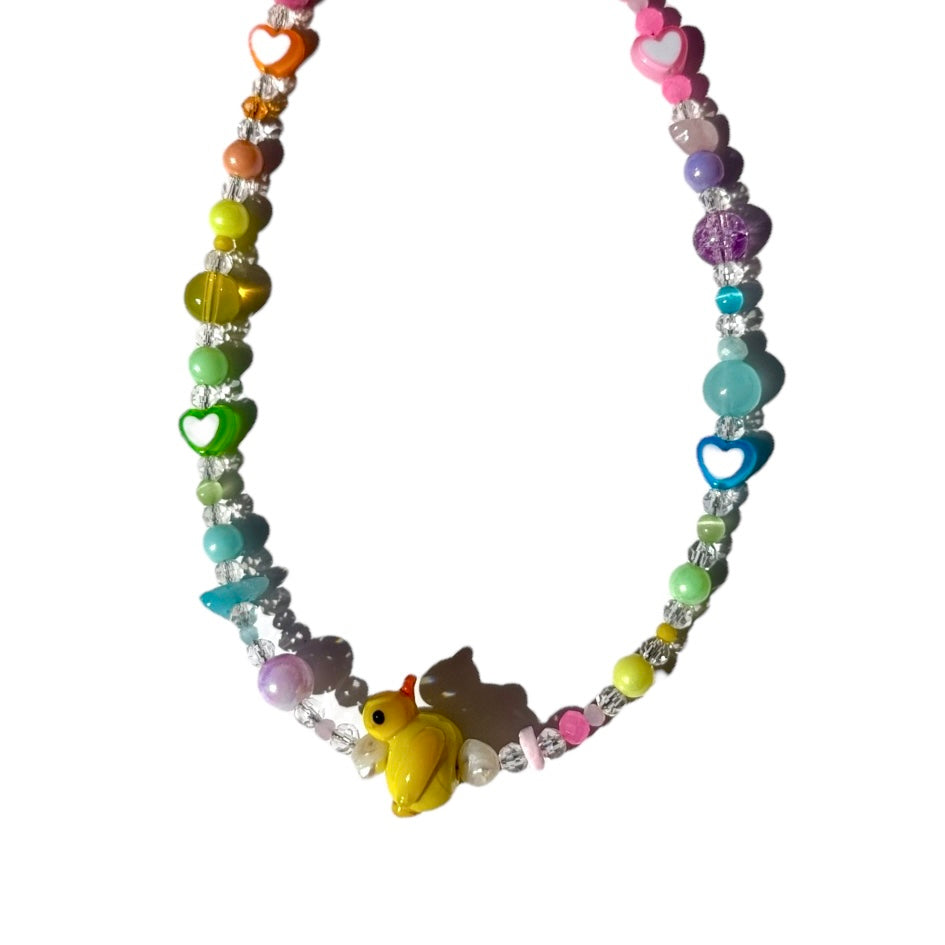 Collar Rainbow Ducky Charm
