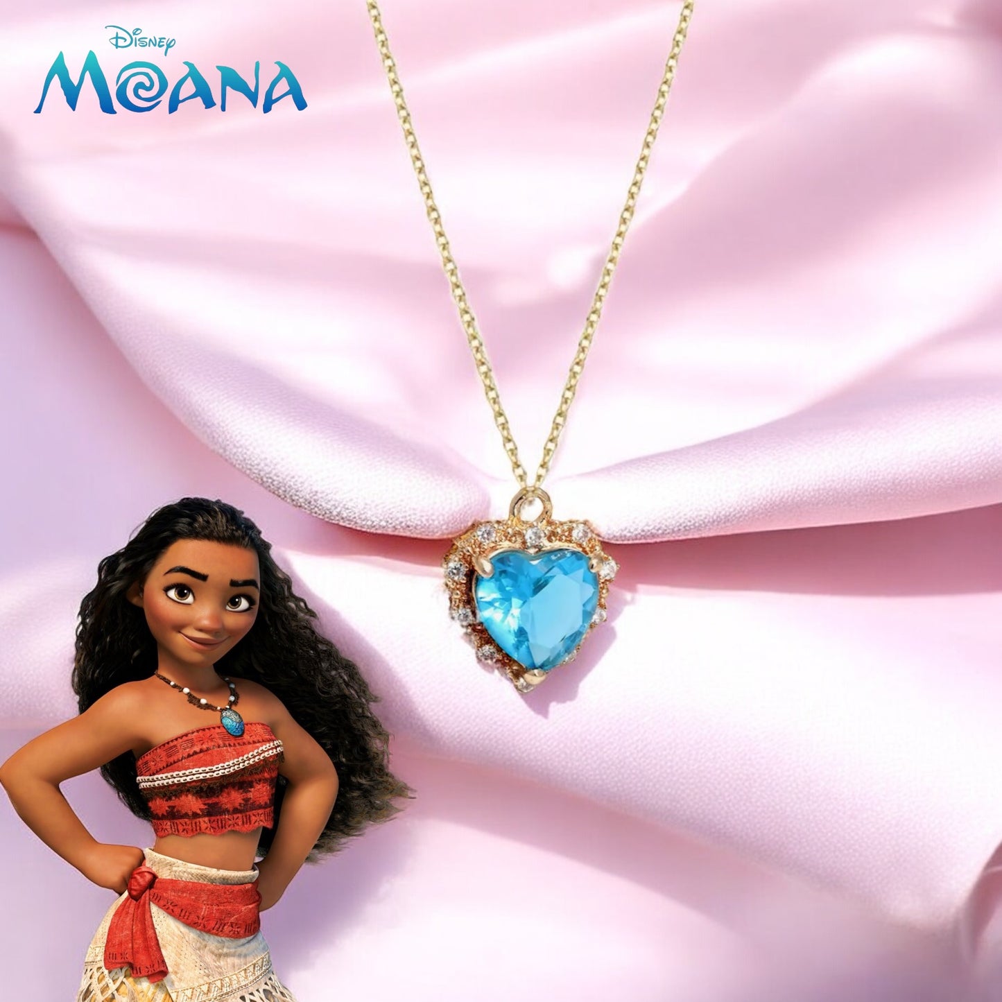Collar Corazón Moana + caja