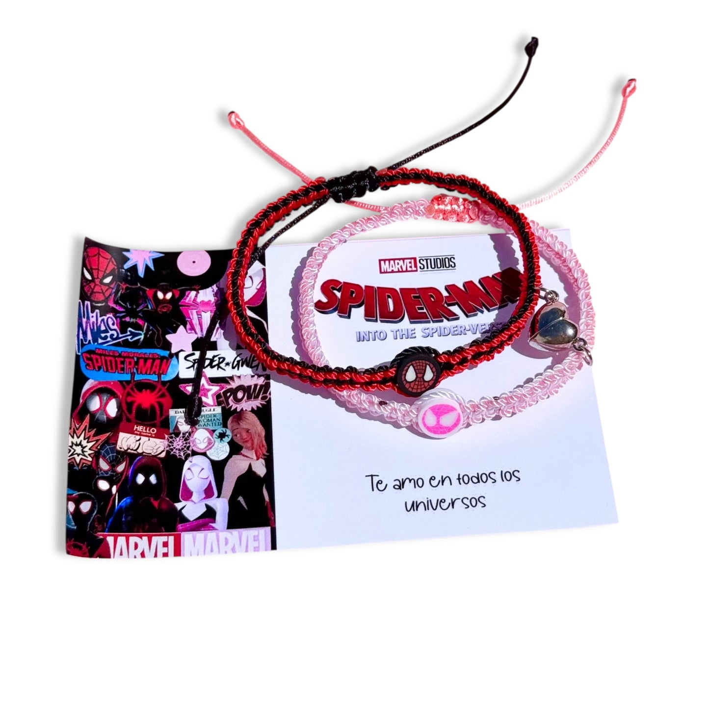 Pulseras Spiderman y Spidergwen + caja de regalo