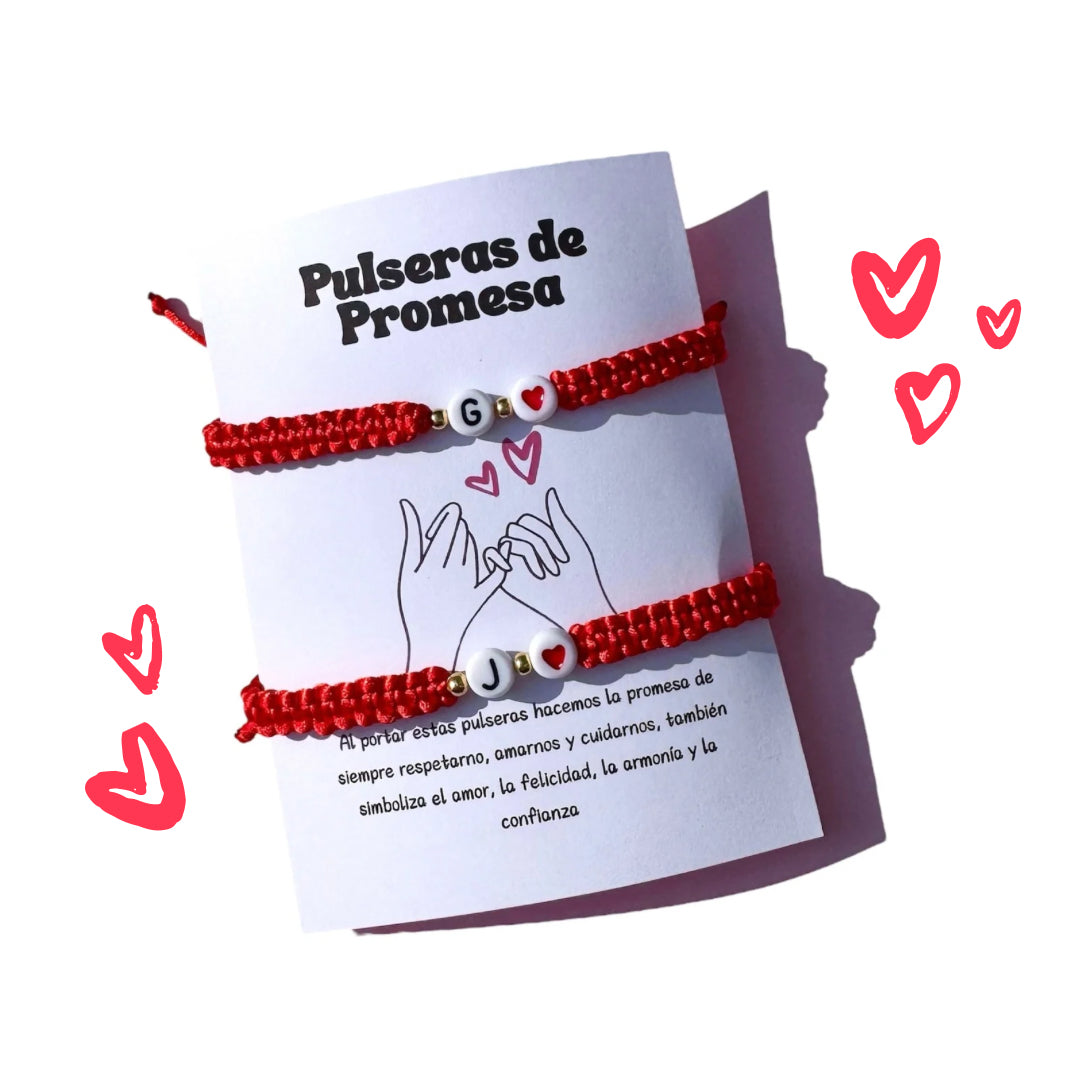 Pulseras de promesa + caja de regalo