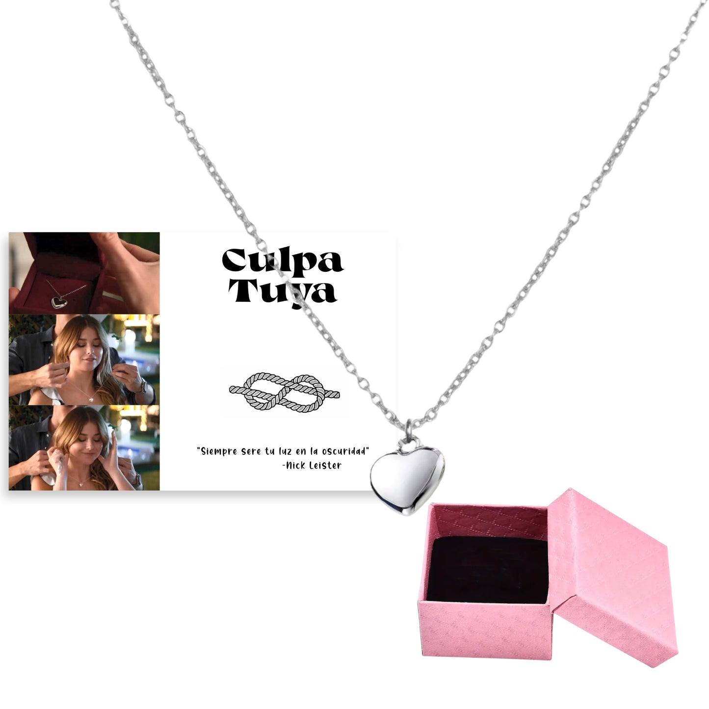 Collar Corazón Culpa Tuya
