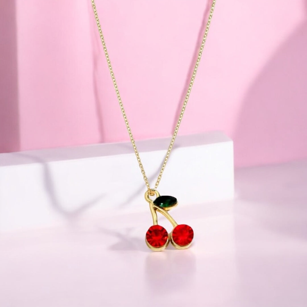 Collar cherry + caja de regalo