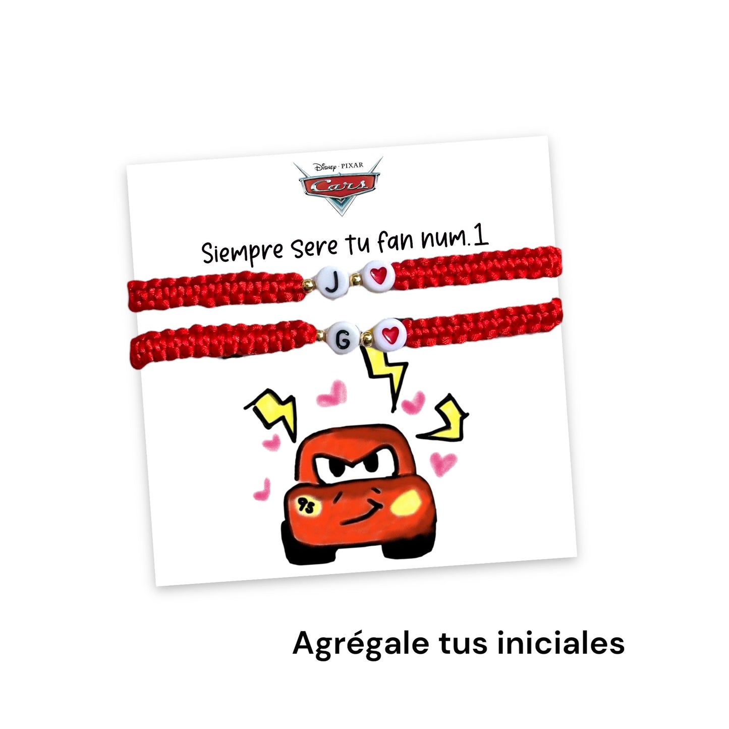 Pulseras tejidas cars + caja de regalo