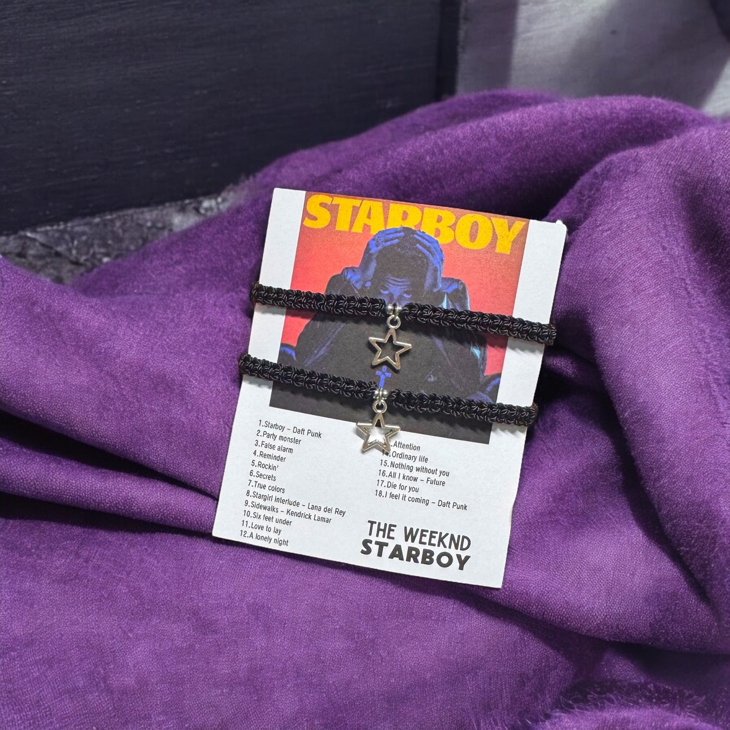 Duo pulseras tejidas Starboy