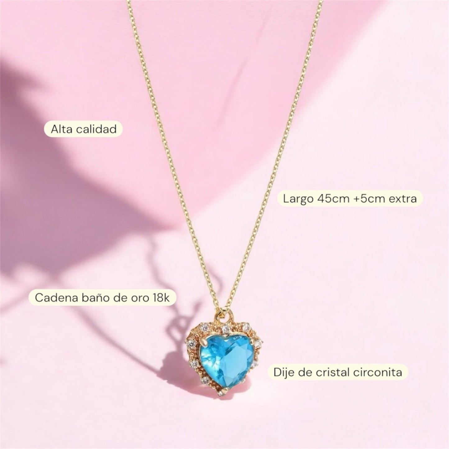 Collar Corazón Moana + caja