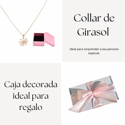 Collar Flor + Girasol crochet