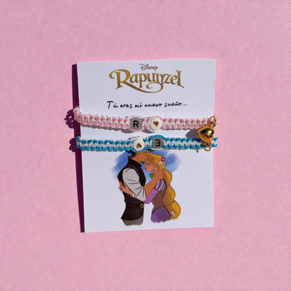 Set Pulseras Tangled Iniciales Personalizadas