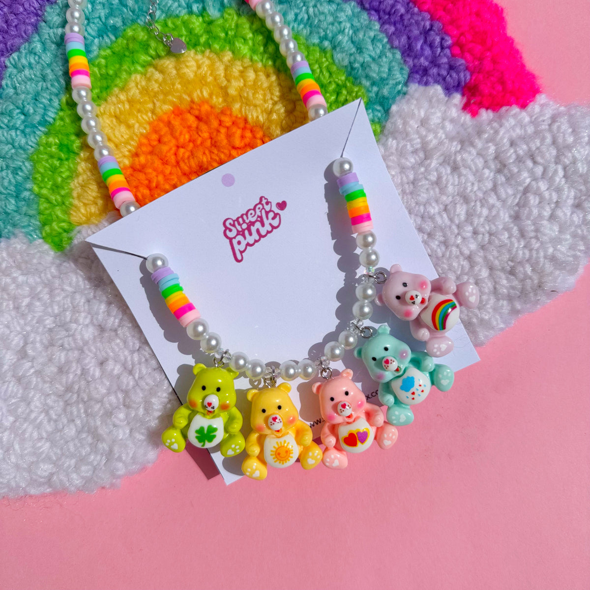 Colar Bears Collar Care bears rainbow – Sweet Pink