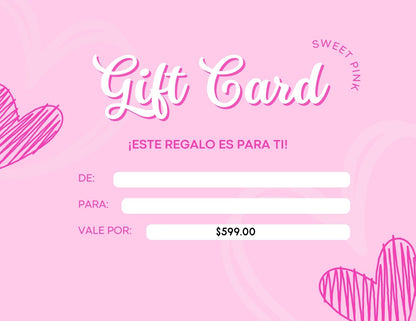 Tarjeta de regalo Sweet Pink