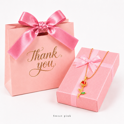 Collar Rosa eterna Beauty and the beast