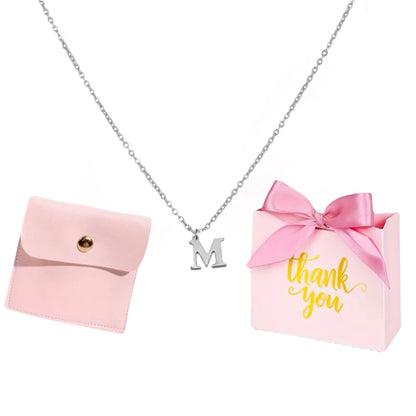 Collar con inicial + caja de regalo