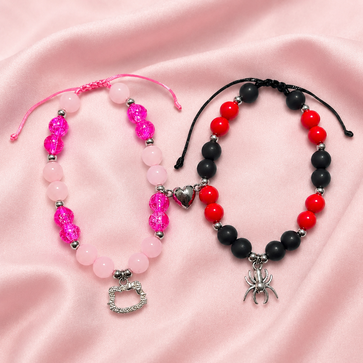 Set Pulseras de Spiderman x Hello kitty