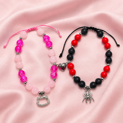 Set Pulseras de Spiderman x Hello kitty