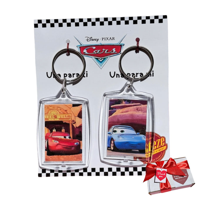 Llaveros Cars Disney + Tarjeta