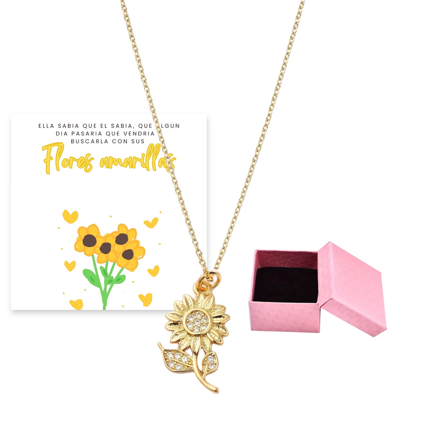 Collar floricienta + caja de regalo