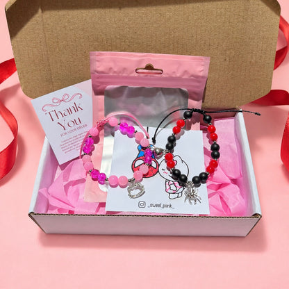 Set Pulseras de Spiderman x Hello kitty