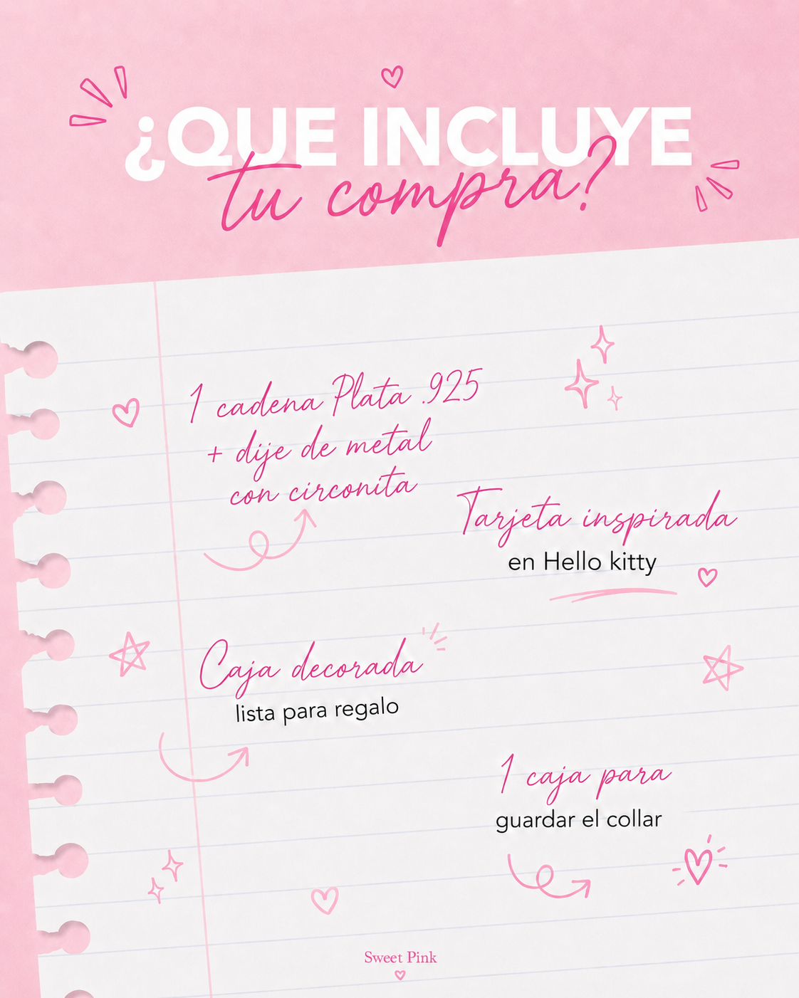 Cadena Hello kitty siempre estaré para ti