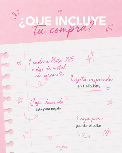 Cadena Hello kitty siempre estaré para ti
