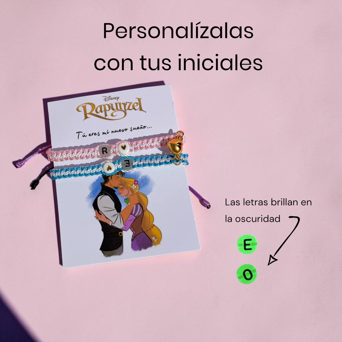 Set Pulseras Tangled Iniciales Personalizadas
