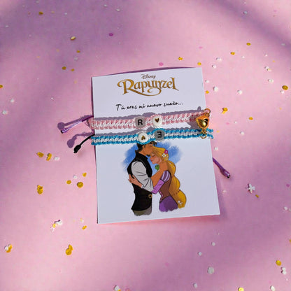 Set Pulseras Tangled Iniciales Personalizadas