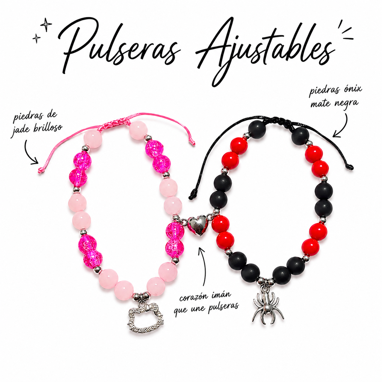 Set Pulseras de Spiderman x Hello kitty
