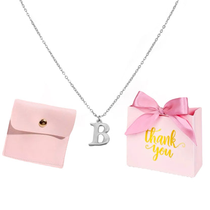 Collar con inicial + caja de regalo