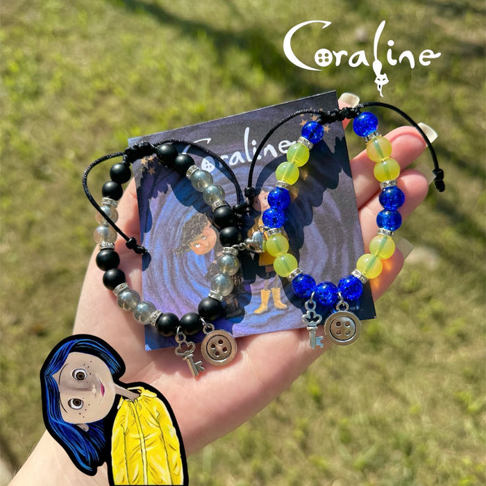 Set Pulseras Coraline y Wybie