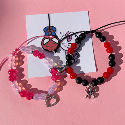 Set Pulseras de Spiderman x Hello kitty