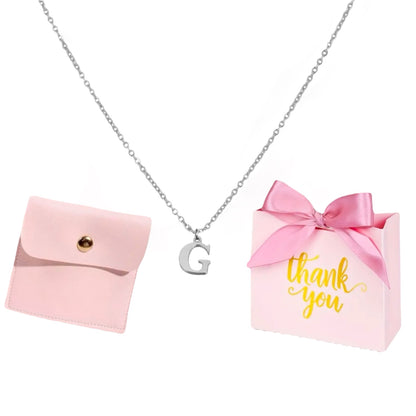 Collar con inicial + caja de regalo