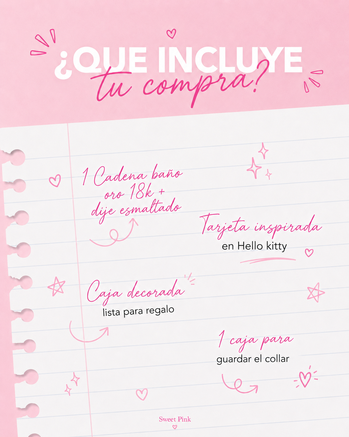Collar Hello kitty cute + bolsita de regalo