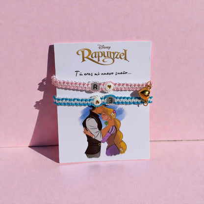 Set Pulseras Tangled Iniciales Personalizadas